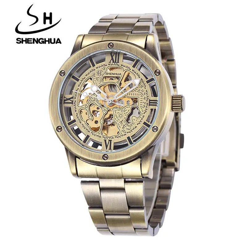 Foreign trade hot sale SHENHUA shenhua mechanical watch men's fashion hollow retro watch automatic machinery - Image 9