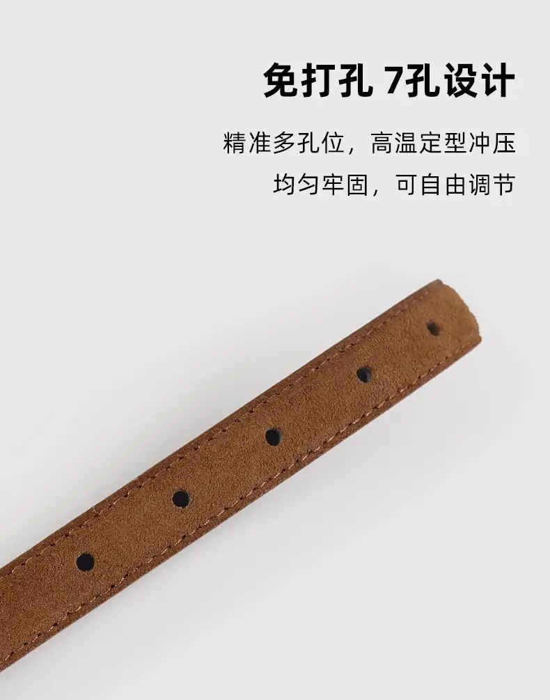 Women's Velvet Belt with Gold Buckle — feature 12