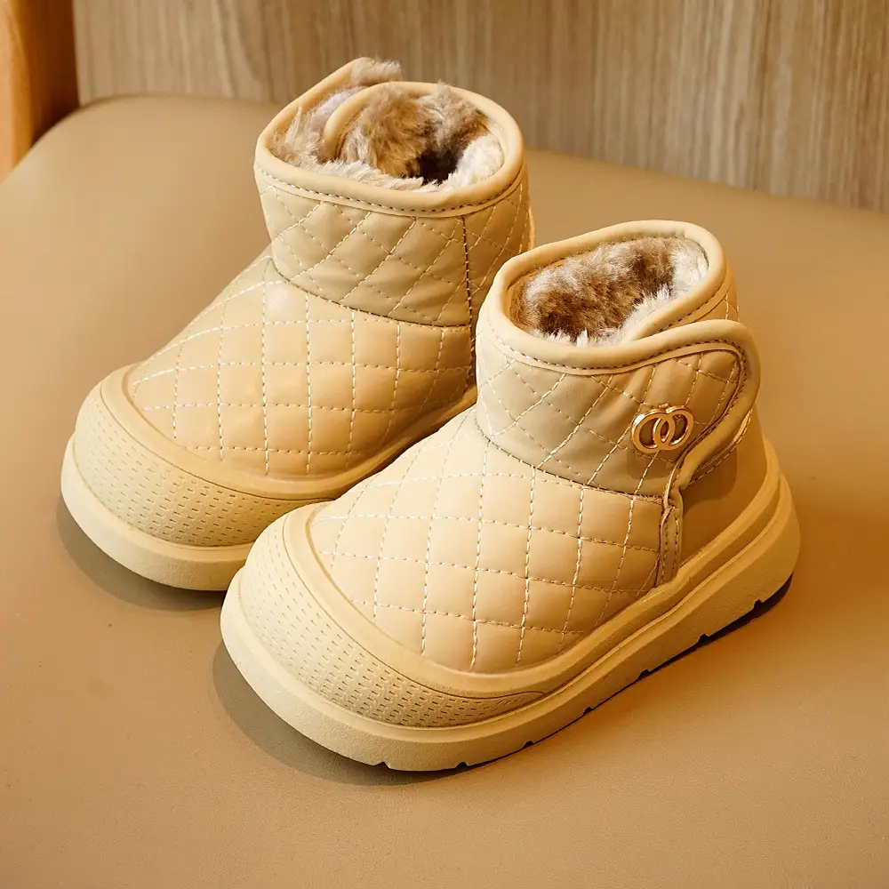 Winter Fleece Toddler Shoes Pink 1-2Yrs Non-Slip