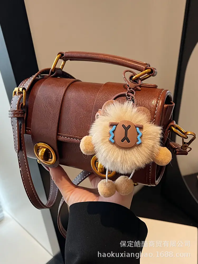 Brown Leather Shoulder Crossbody Bag for Women 2024 - Image 2