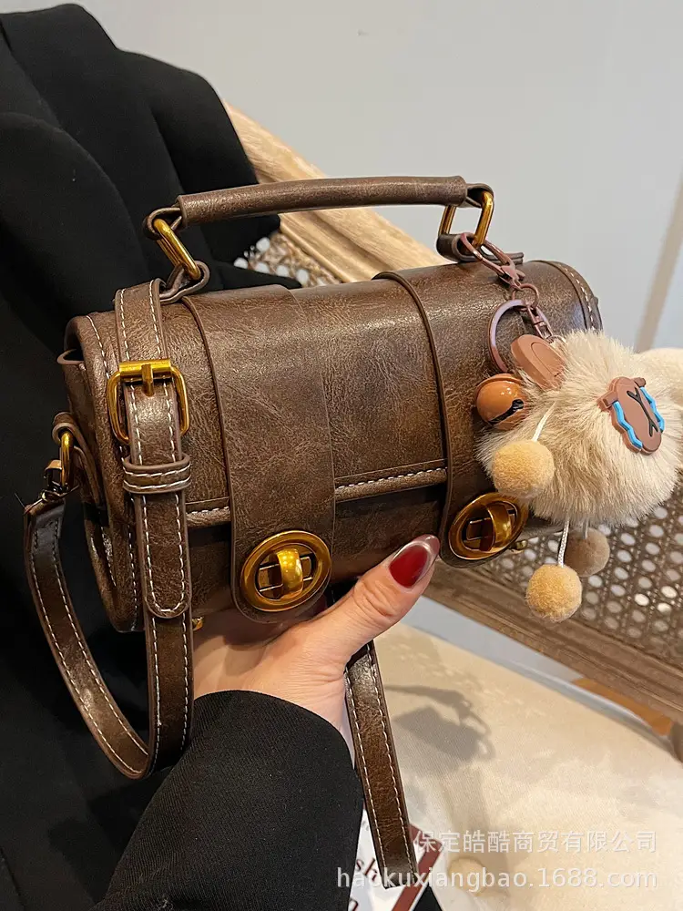Brown Leather Shoulder Crossbody Bag for Women 2024 - Image 4