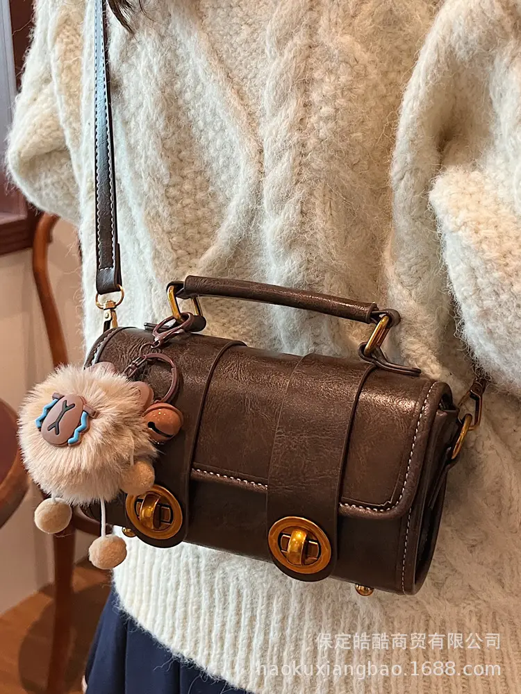 Brown Leather Shoulder Crossbody Bag for Women 2024 - Image 5