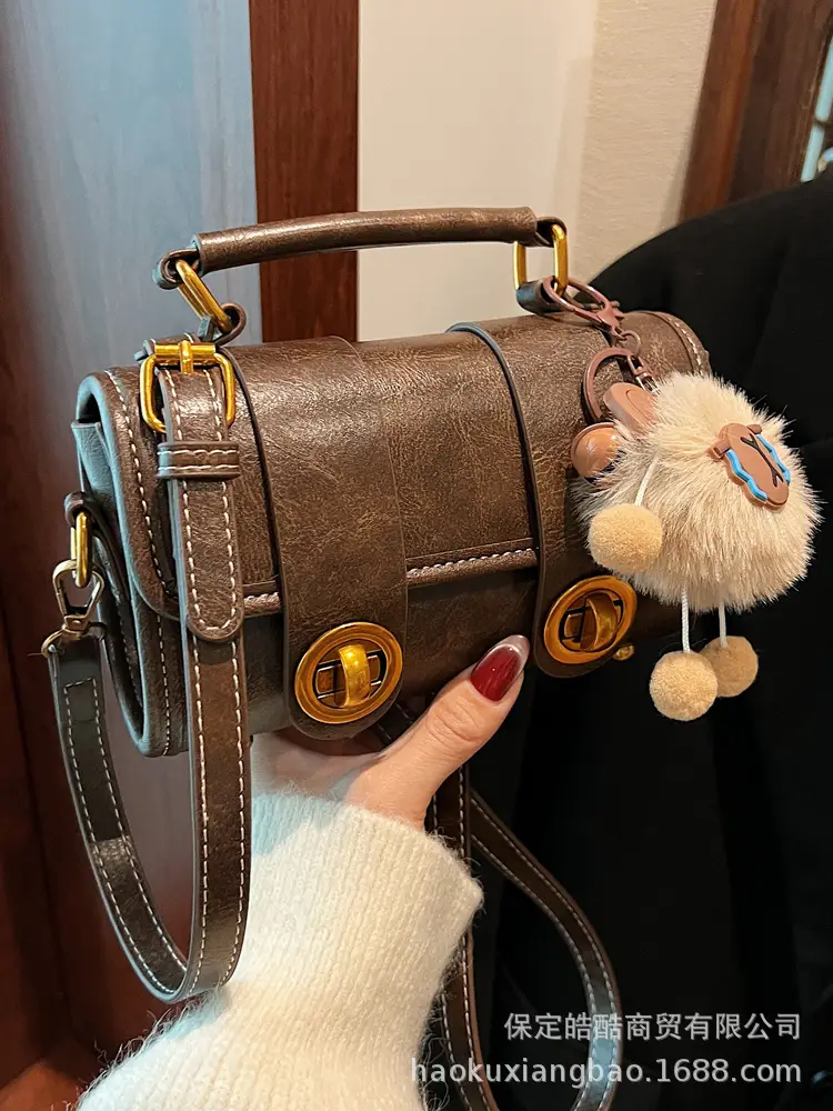 Brown Leather Shoulder Crossbody Bag for Women 2024 - Image 6