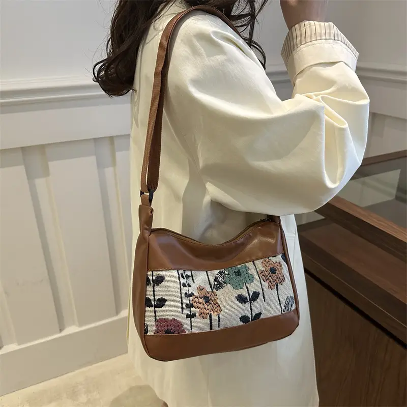 Korean Floral Embroidered Shoulder Bag for Women - Image 6