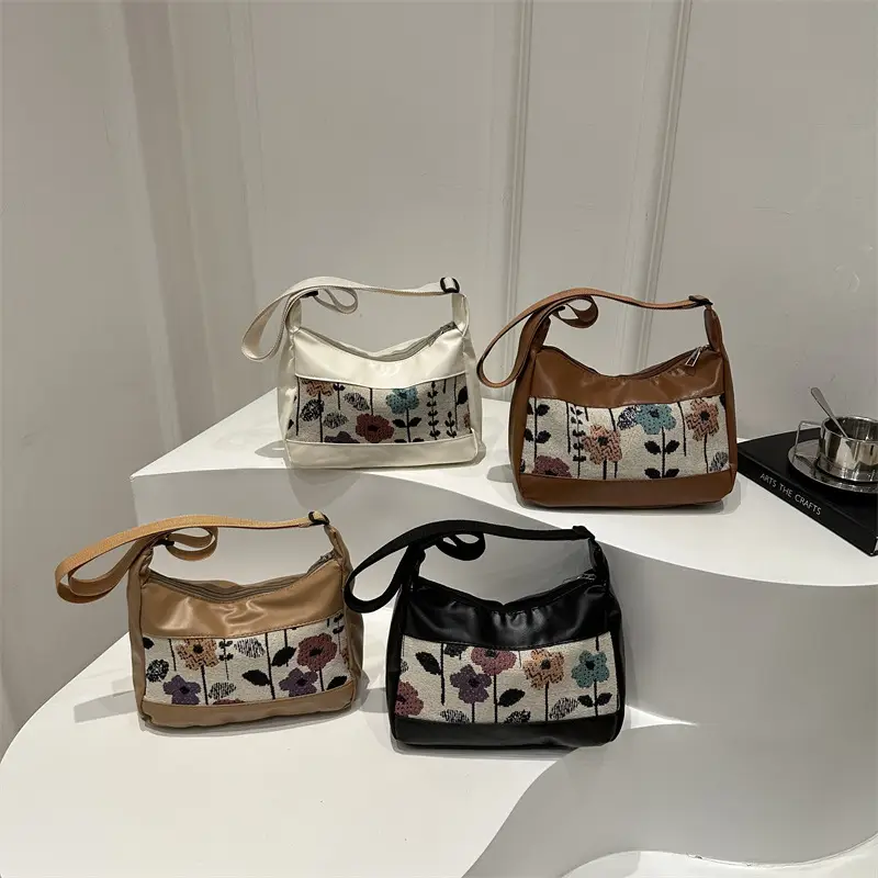 Korean Floral Embroidered Shoulder Bag for Women - Image 8