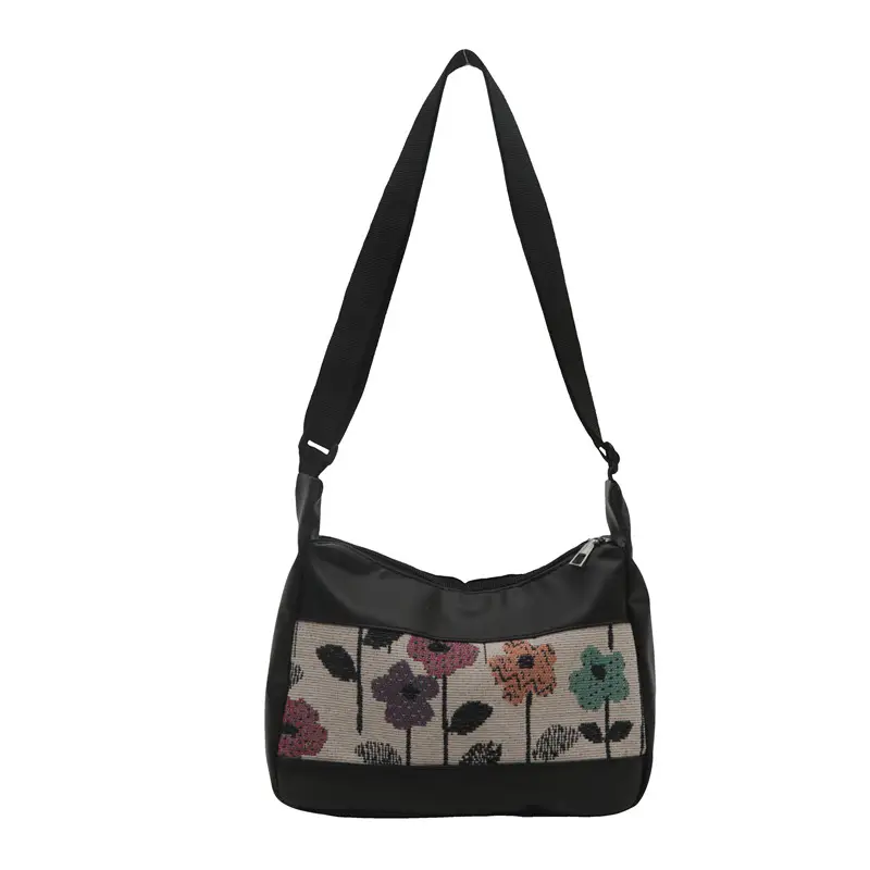 Korean Floral Embroidered Shoulder Bag for Women - Image 9