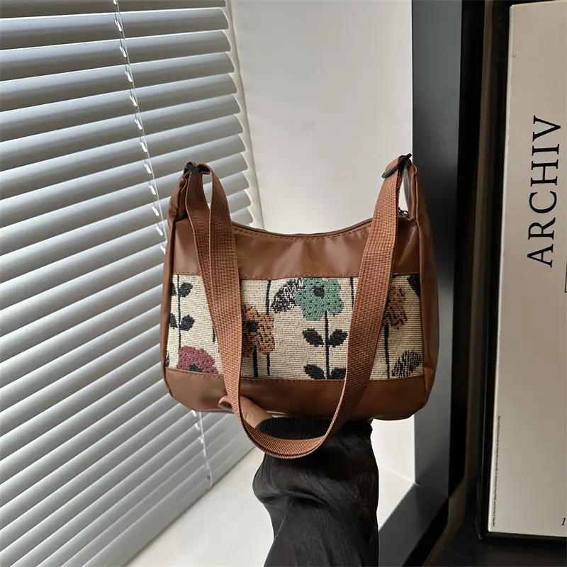 Korean Floral Embroidered Shoulder Bag for Women - Image 4