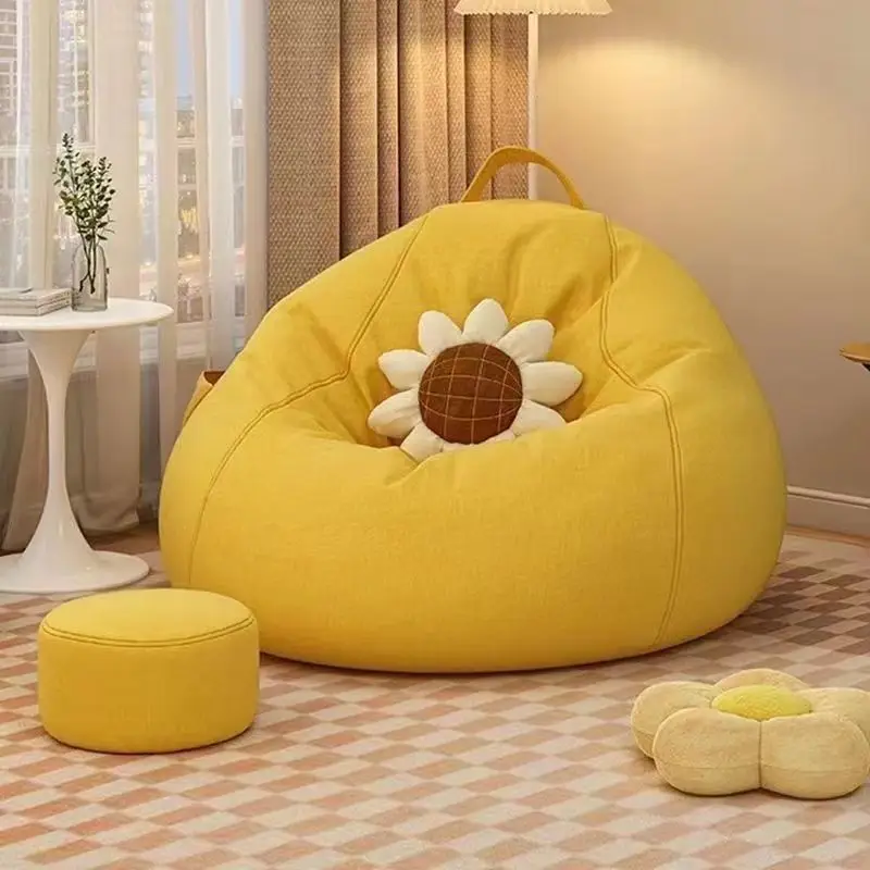 Lazy Sofa Bedroom Single Living Room Tatami Small Apartment Lounge Chair Bean Bag Casual Popular Chair Balcony Pouf
