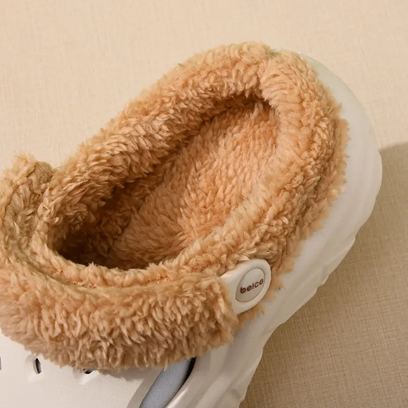 Cave Cotton Slippers Women's Autumn and Winter Thick Sole Height-increasing fleece-lined Thickened Warm Cotton Shoes for Outer Wear Non-slip Wear-resistant Lightweight Baotou Slippers - Image 7