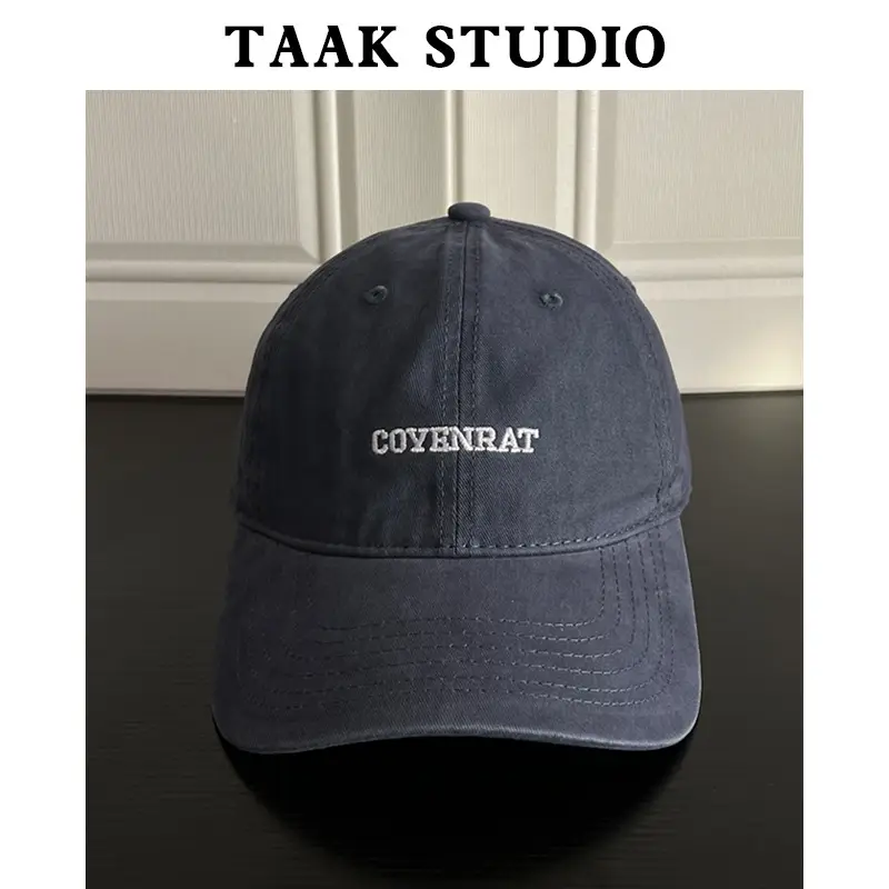 Women Winter Baseball Cap Covertat Embroidered Navy - Image 9