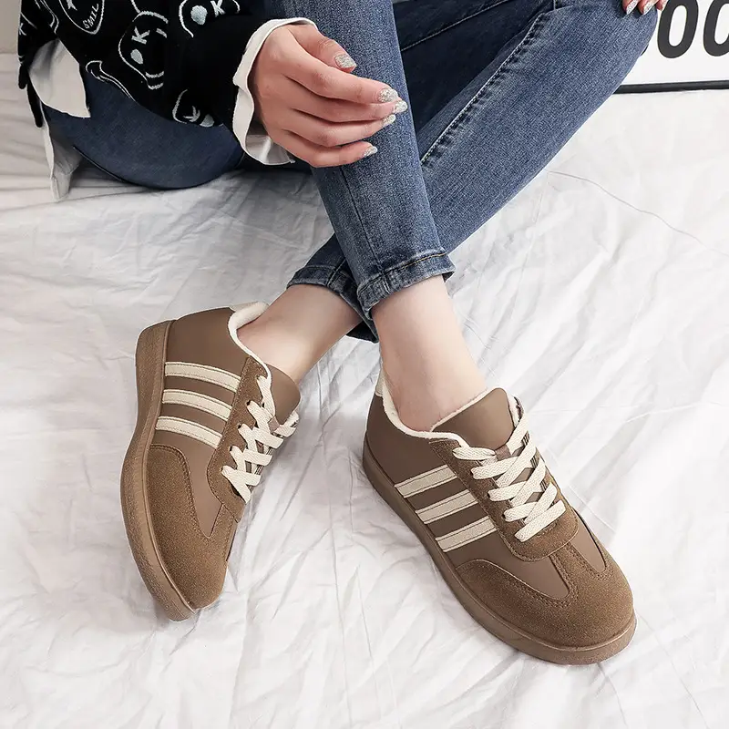 Winter New Cotton Shoes Soft Sole Non-slip Women's Casual Shoes fleece-lined Thickened Warm sneaker Comfortable All-match Cotton Shoes — feature 4