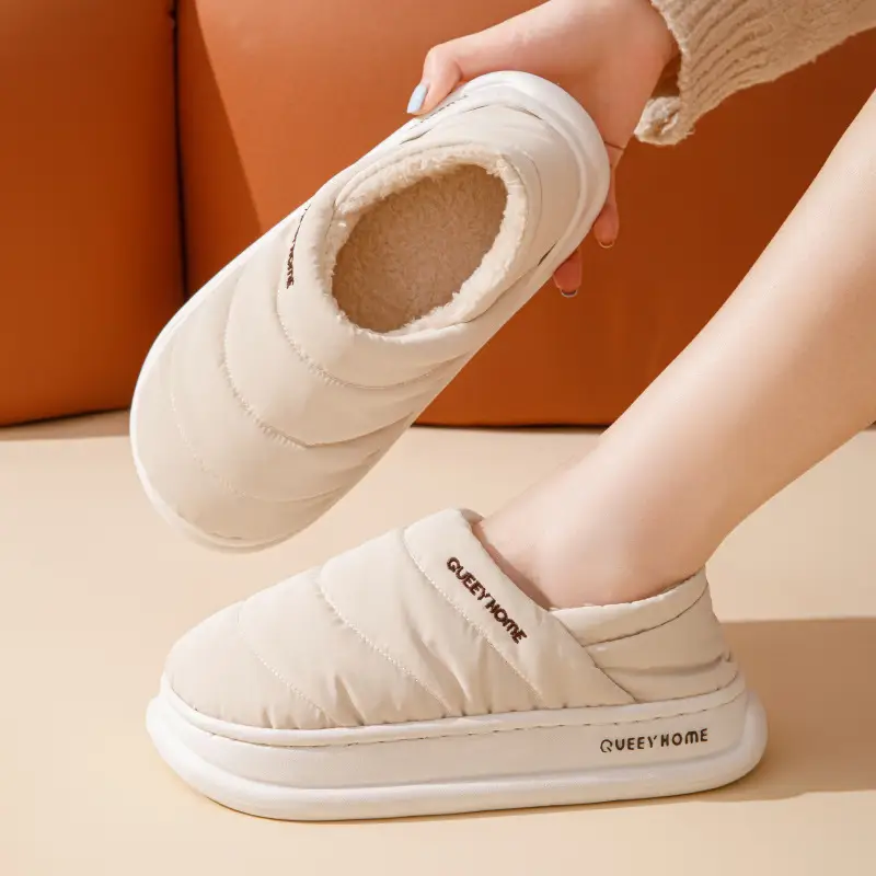Women Winter Warm Cotton Slippers with Heel 2025 - Image 6