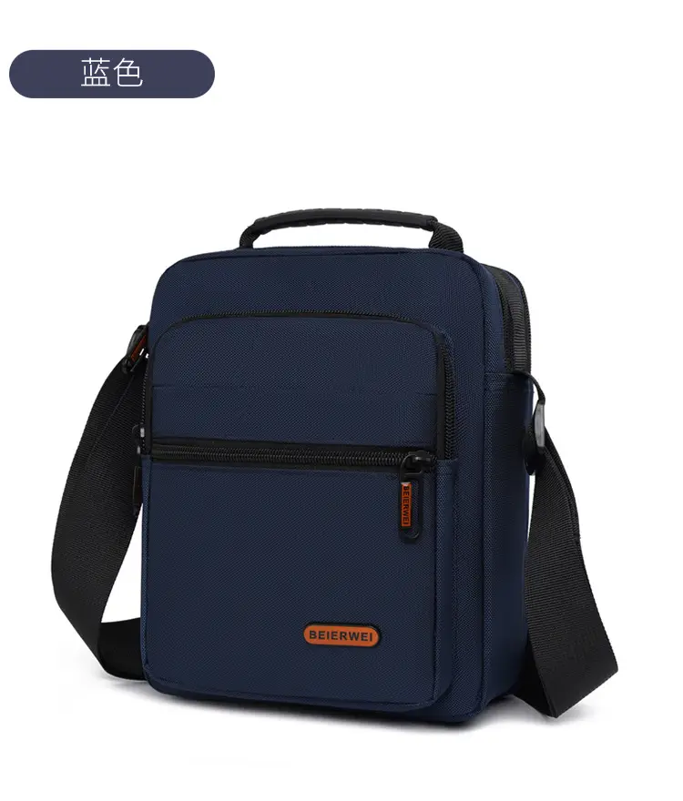 Men's Oxford Cloth Shoulder Bag Navy Blue 2024 — feature 24
