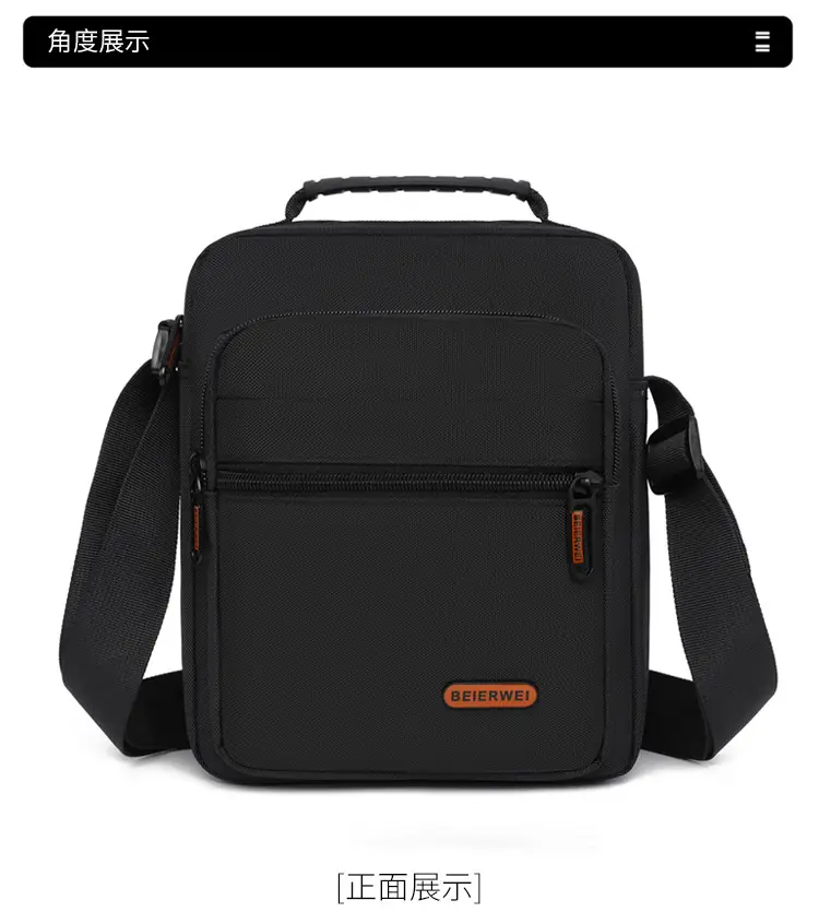Men's Oxford Cloth Shoulder Bag Navy Blue 2024 — feature 27