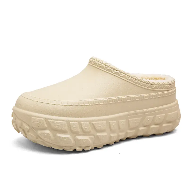 Autumn and Winter Maomao Cotton Slippers for Men and Women Couple Thick-soled Increased Cotton Shoes Heaped Bag Waterproof Non-slip EVA Winter Slippers - Image 2