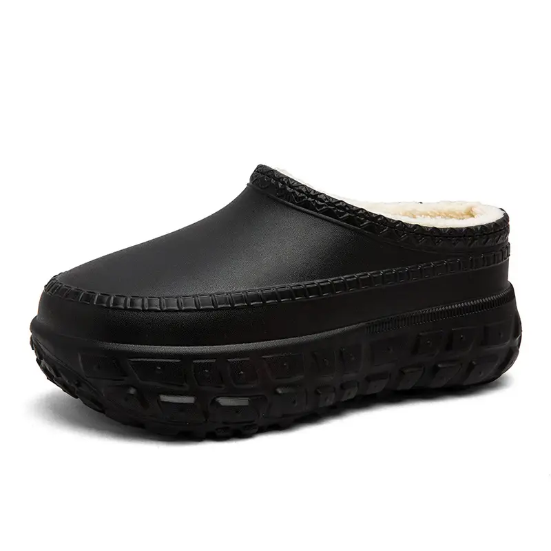 Autumn and Winter Maomao Cotton Slippers for Men and Women Couple Thick-soled Increased Cotton Shoes Heaped Bag Waterproof Non-slip EVA Winter Slippers - Image 3