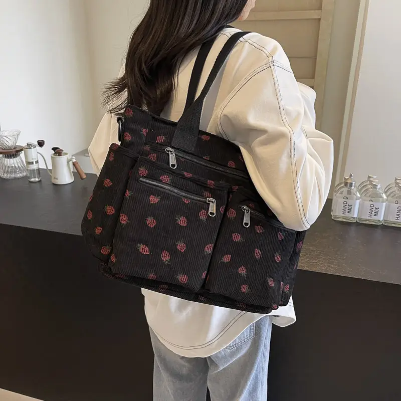 Black Polka Dot Shoulder Bag for Women 2024 - Image 6
