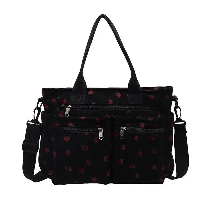 Black Polka Dot Shoulder Bag for Women 2024 - Image 4