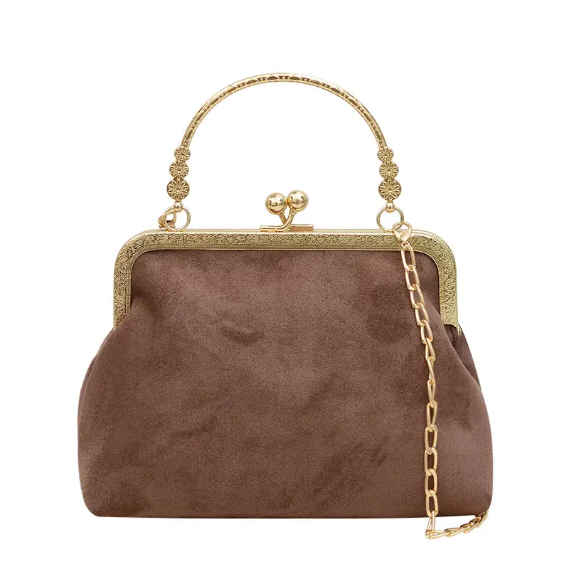 Black Textured Leather Handbag with Gold Chain & Leopard Print