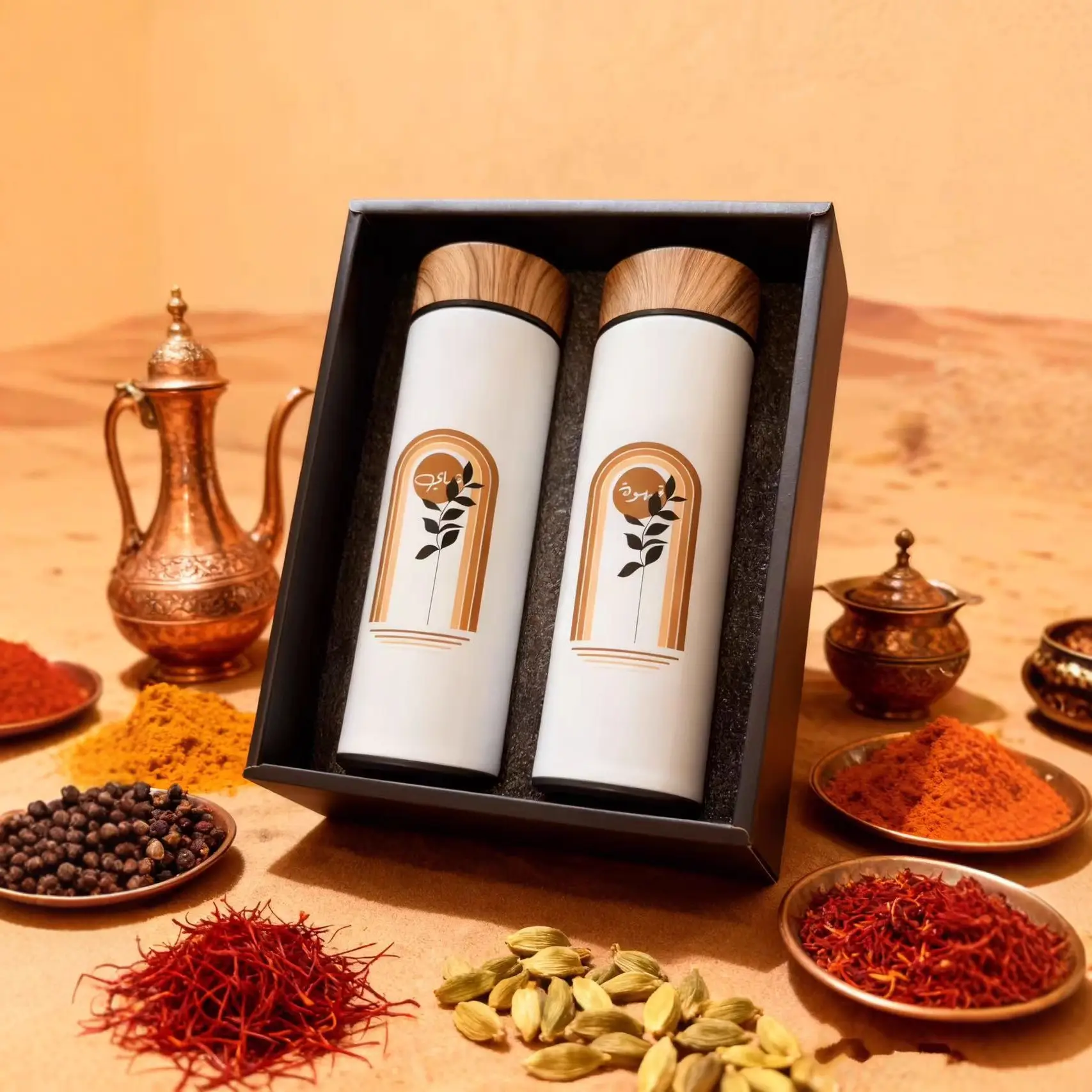 Coffee Timer Gift Box Set 304 Stainless Steel Insulated Cups