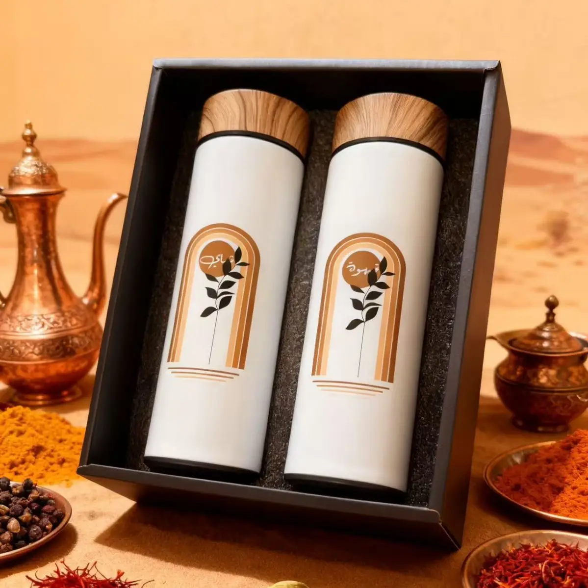 Coffee Timer Gift Box Set 304 Stainless Steel Insulated Cups