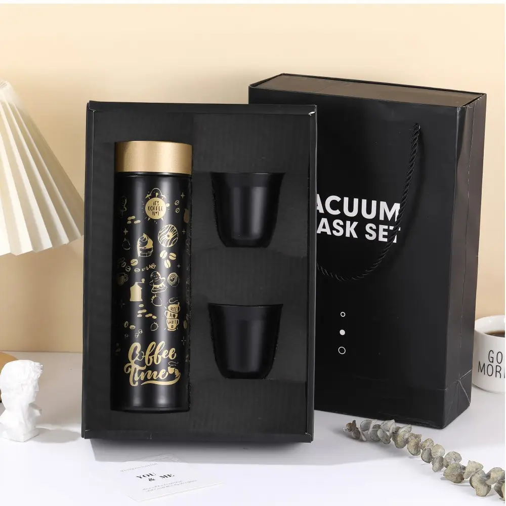 Coffee Timer Gift Box Set 304 Stainless Steel Insulated Cups