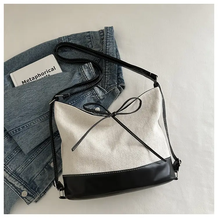 Large Canvas Backpack Women's Shoulder Crossbody Bag — feature 10
