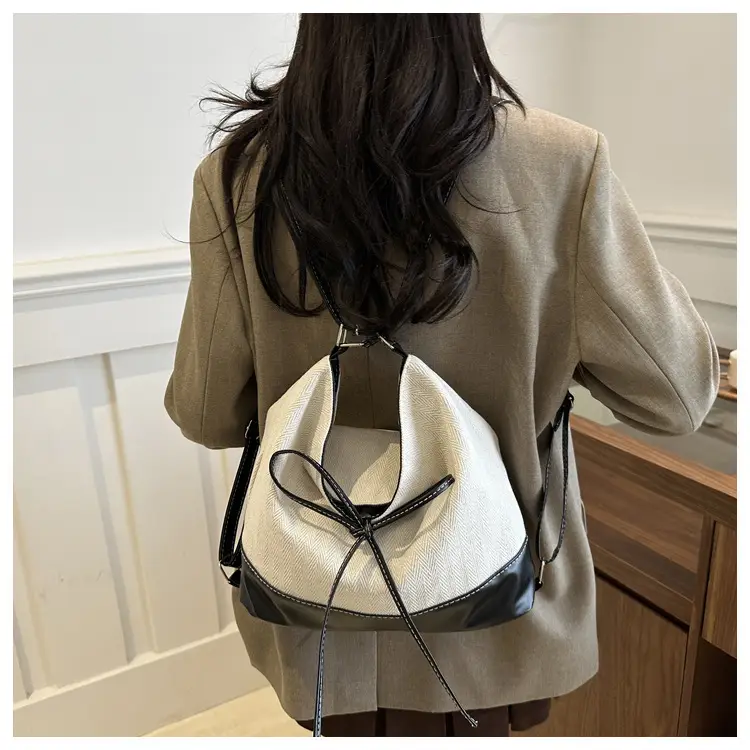 Large Canvas Backpack Women's Shoulder Crossbody Bag — feature 28
