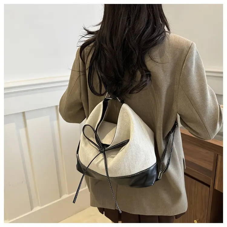 Large Canvas Backpack Women's Shoulder Crossbody Bag — feature 29