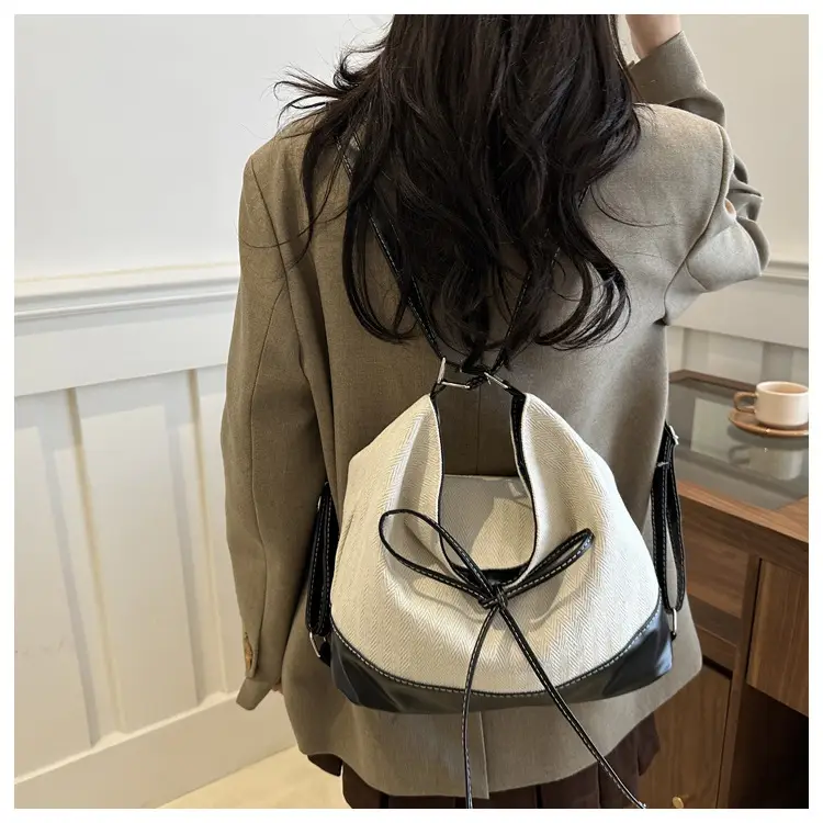 Large Canvas Backpack Women's Shoulder Crossbody Bag — feature 30