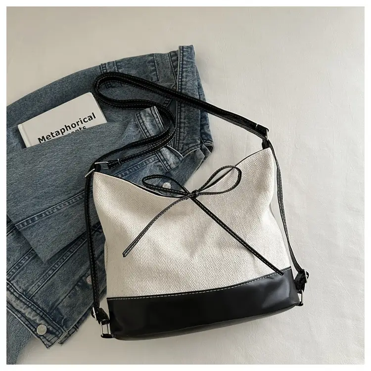 Large Canvas Backpack Women's Shoulder Crossbody Bag — feature 9