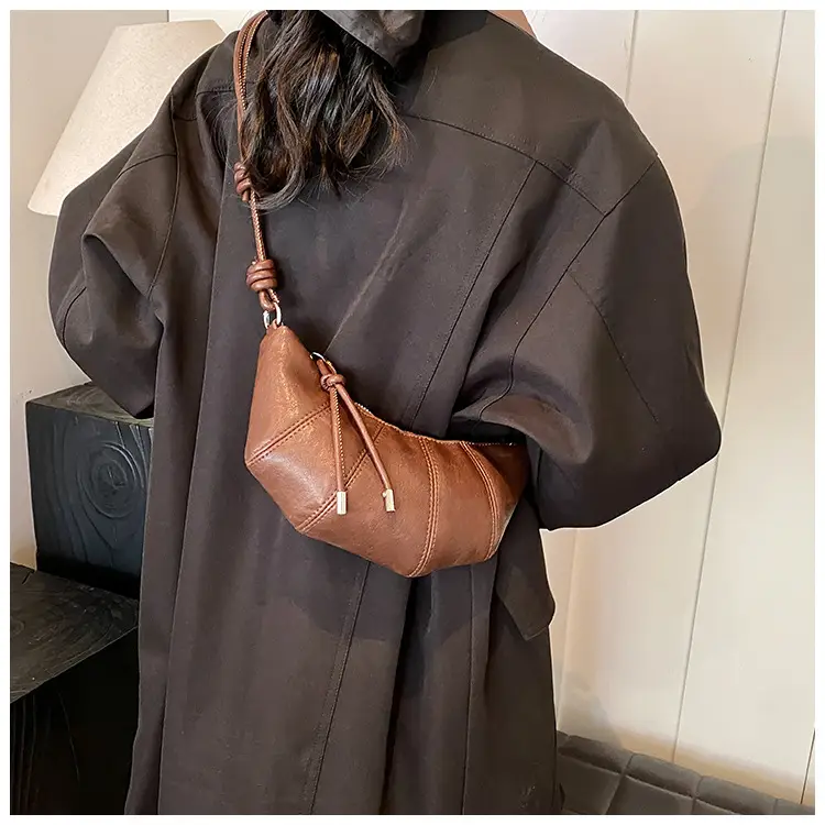 Women's Retro Horn Bag Brown Crossbody Shoulder — feature 13