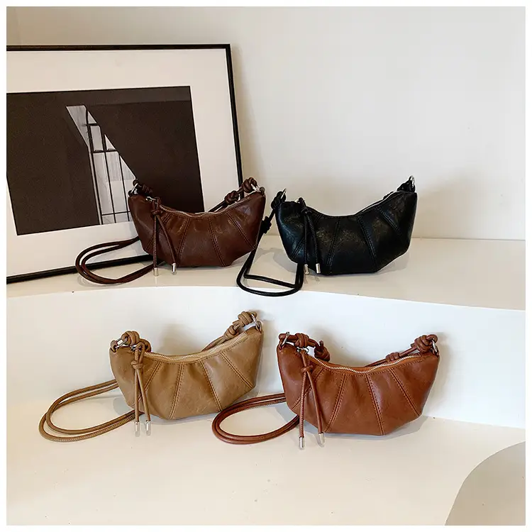 Women's Retro Horn Bag Brown Crossbody Shoulder — feature 21