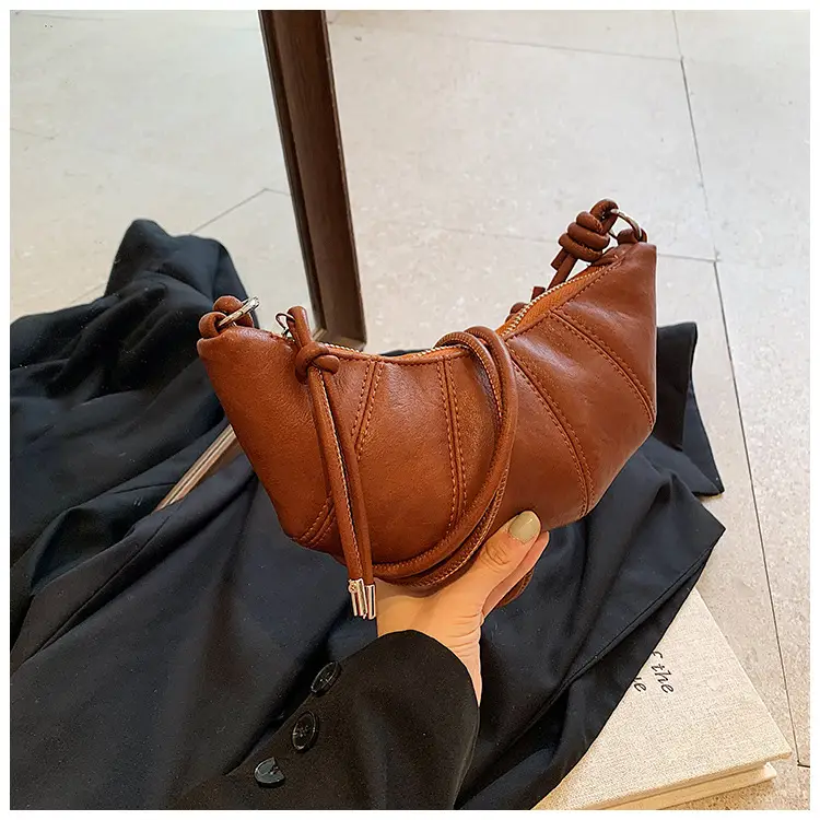 Women's Retro Horn Bag Brown Crossbody Shoulder — feature 23