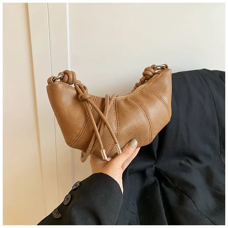 Women's Retro Horn Bag Brown Crossbody Shoulder — feature 24