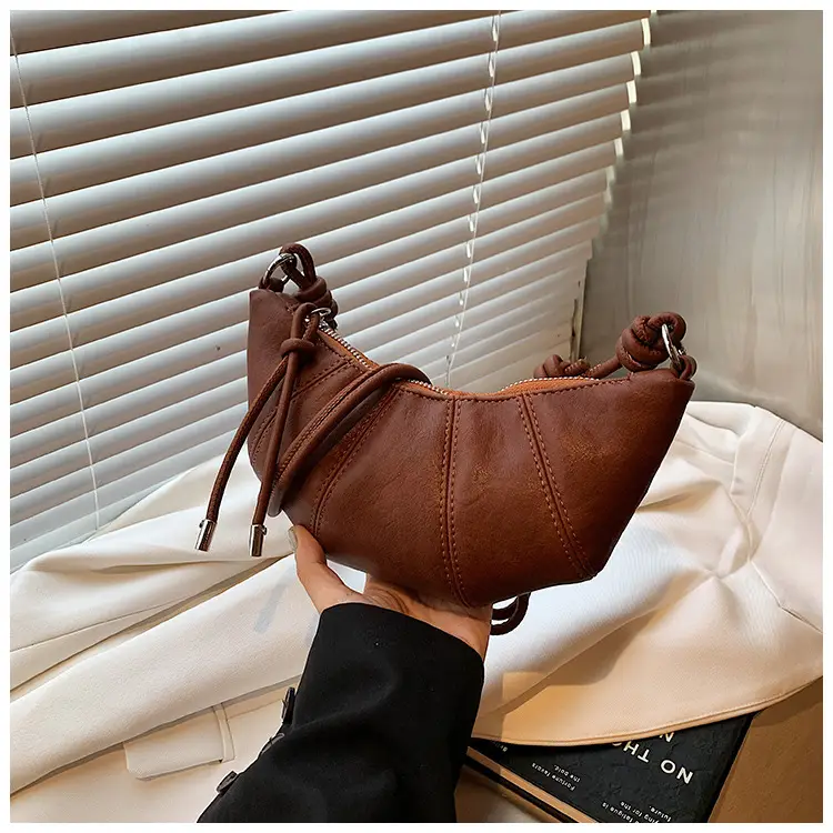 Women's Retro Horn Bag Brown Crossbody Shoulder — feature 25