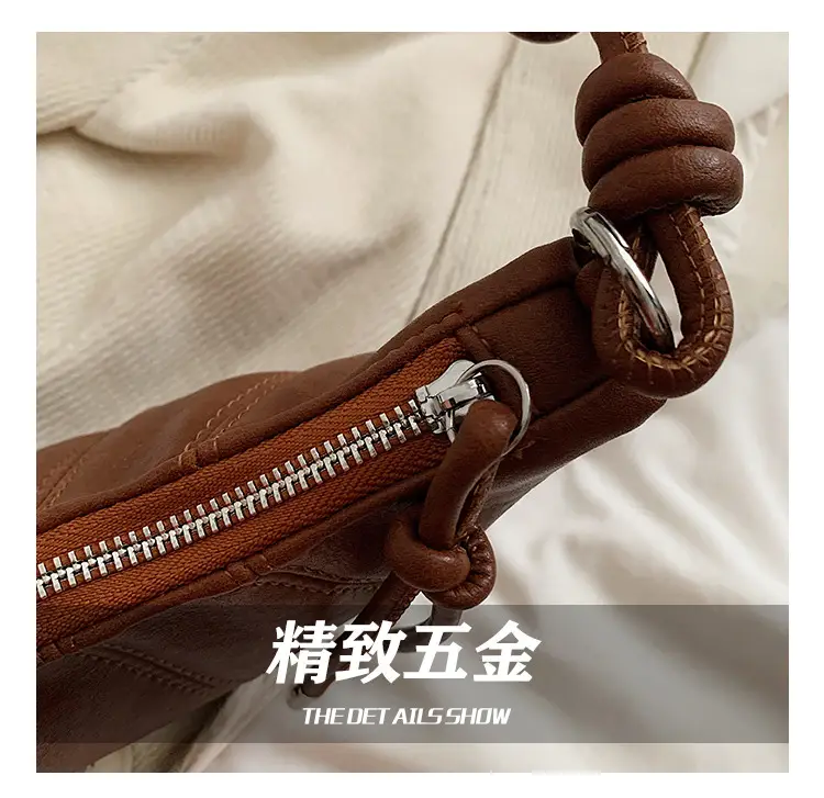 Women's Retro Horn Bag Brown Crossbody Shoulder — feature 6