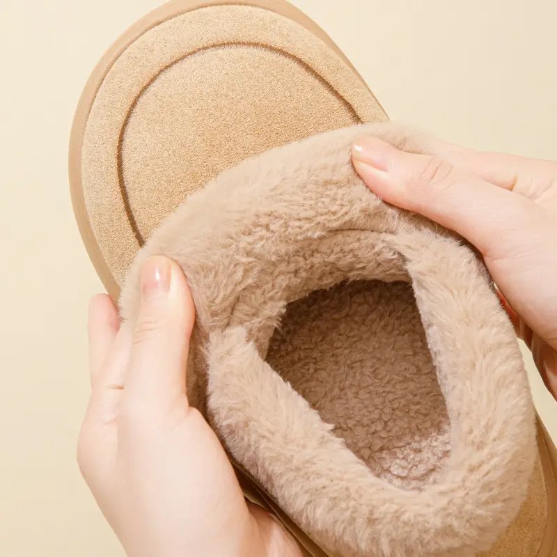 Thick-Soled Cotton Slippers for Women with Heel Winter 2025 New Indoor Home Warm Anti-Slip Plush Outer Cotton Shoes for Women - Image 7