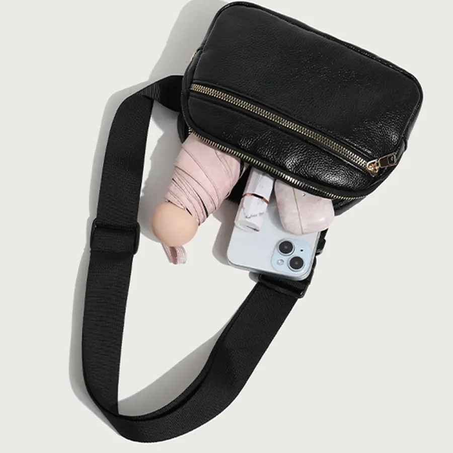 Adjustable Belt Bag for Women Black