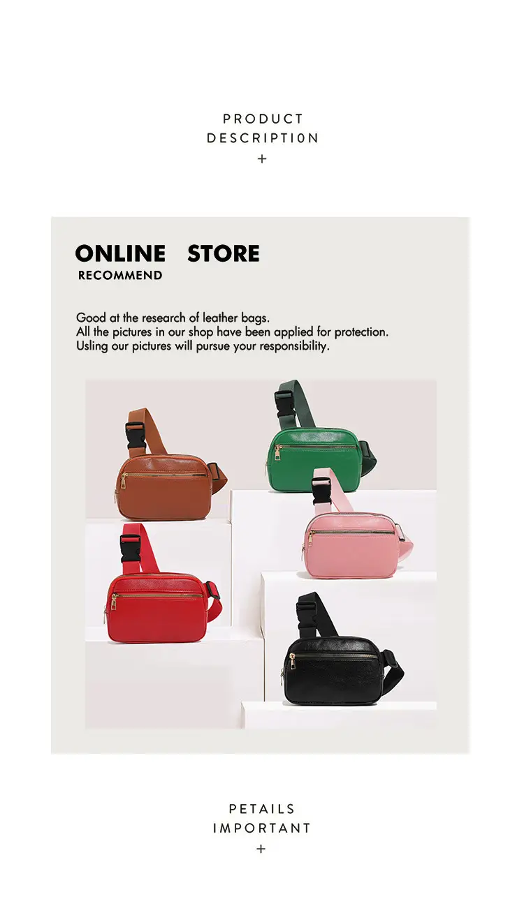 Adjustable Belt Bag for Women Black — feature 3