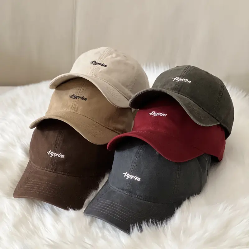 Maroon Embroidered Baseball Cap for Men Women