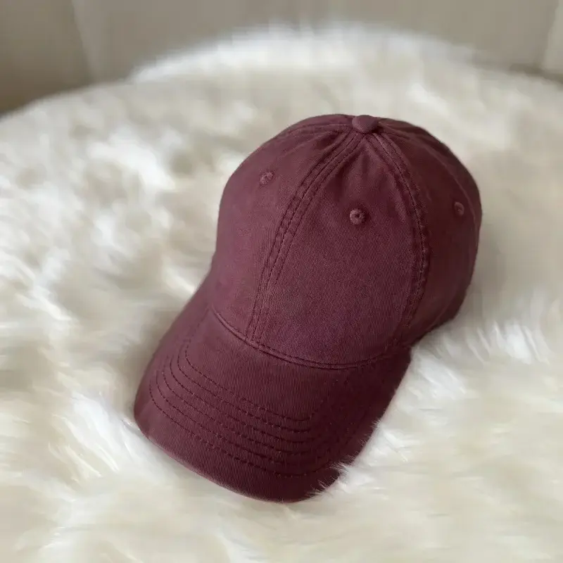 Maroon Embroidered Baseball Cap for Men Women