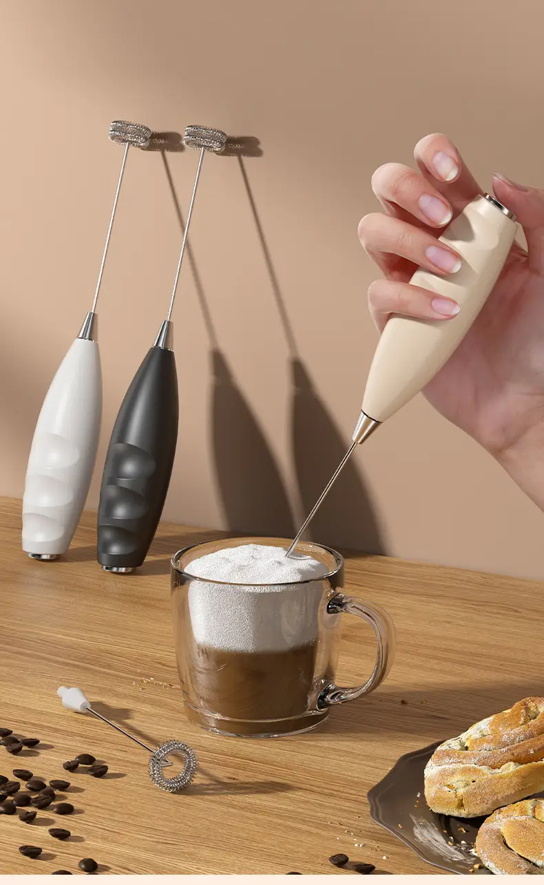 White Electric Milk Frother with Strong Power — feature 13