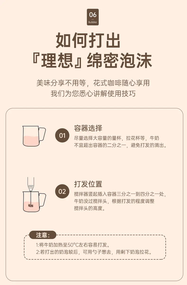 White Electric Milk Frother with Strong Power — feature 14