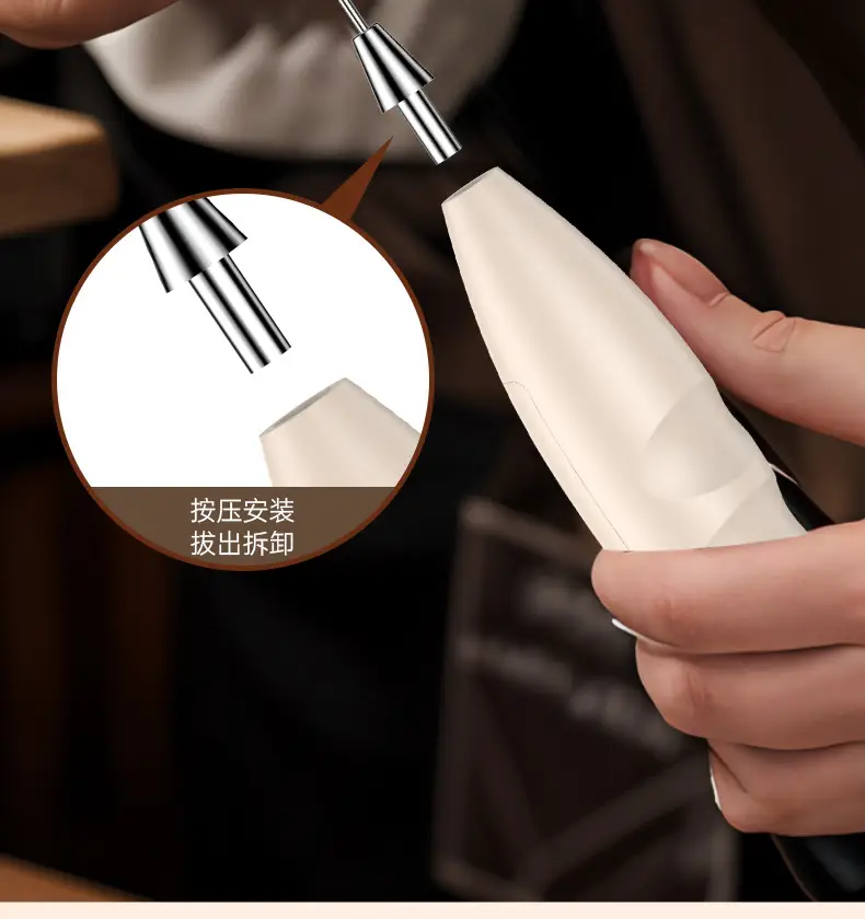 White Electric Milk Frother with Strong Power — feature 17