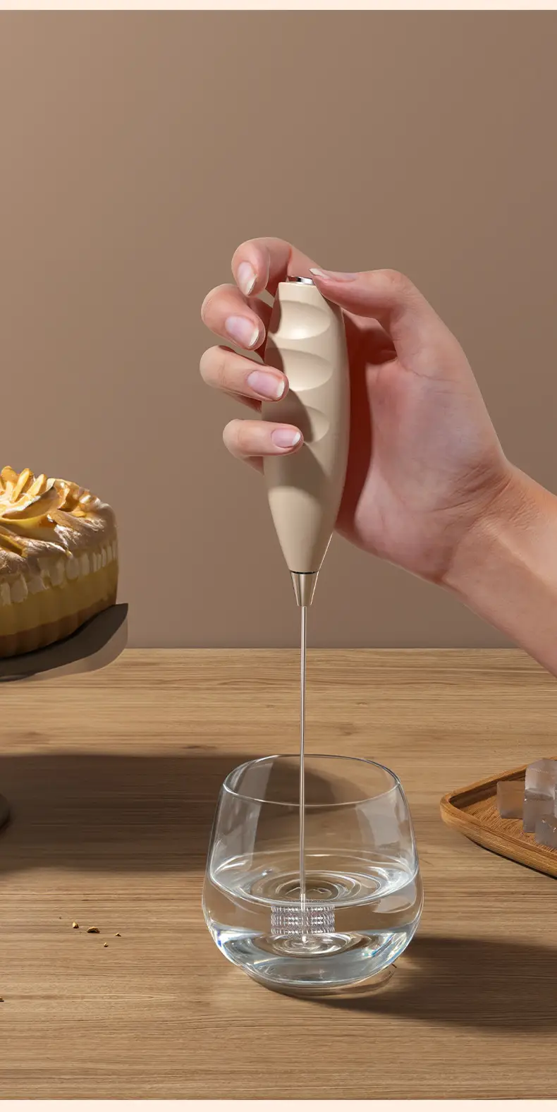 White Electric Milk Frother with Strong Power — feature 19