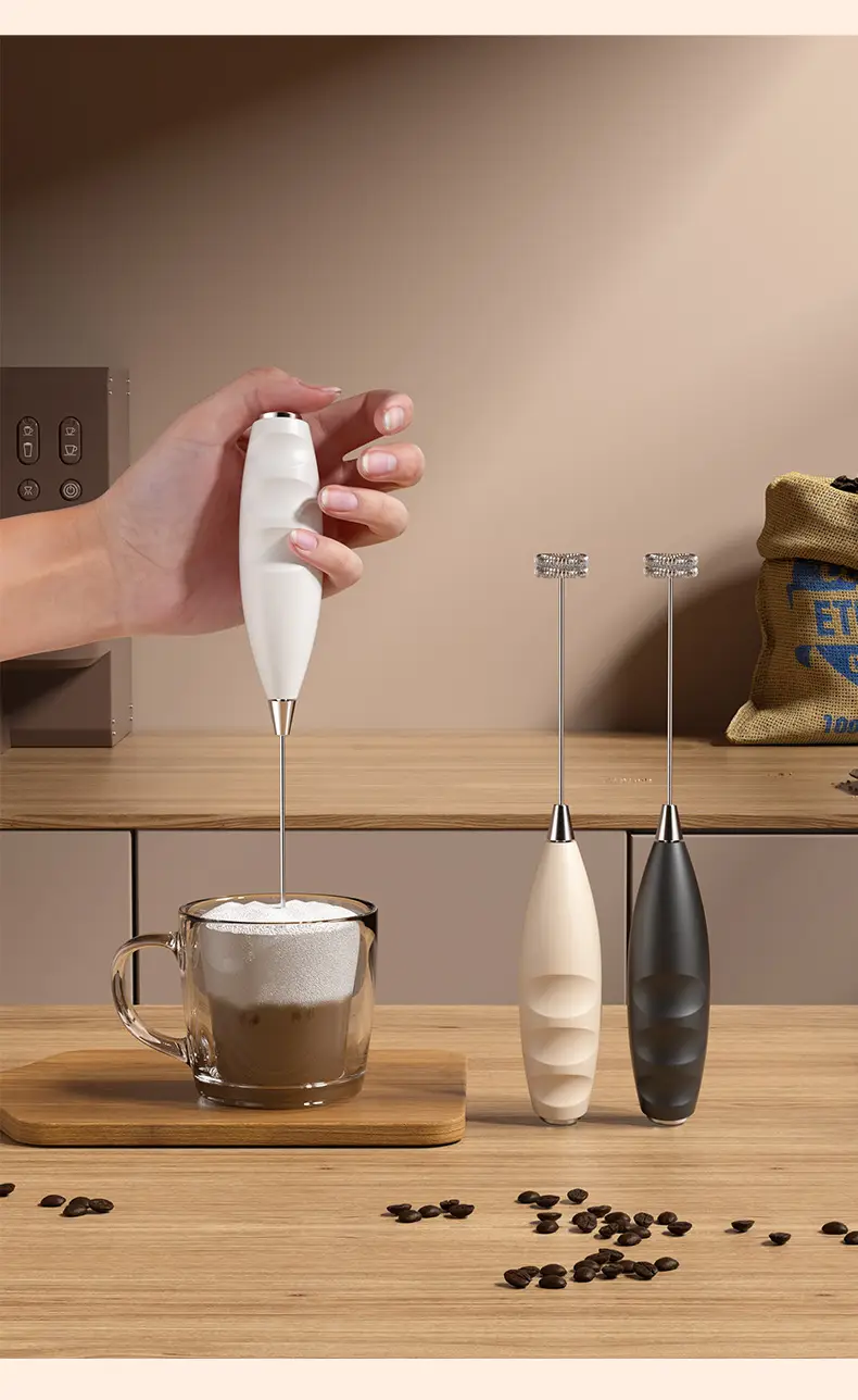White Electric Milk Frother with Strong Power — feature 25
