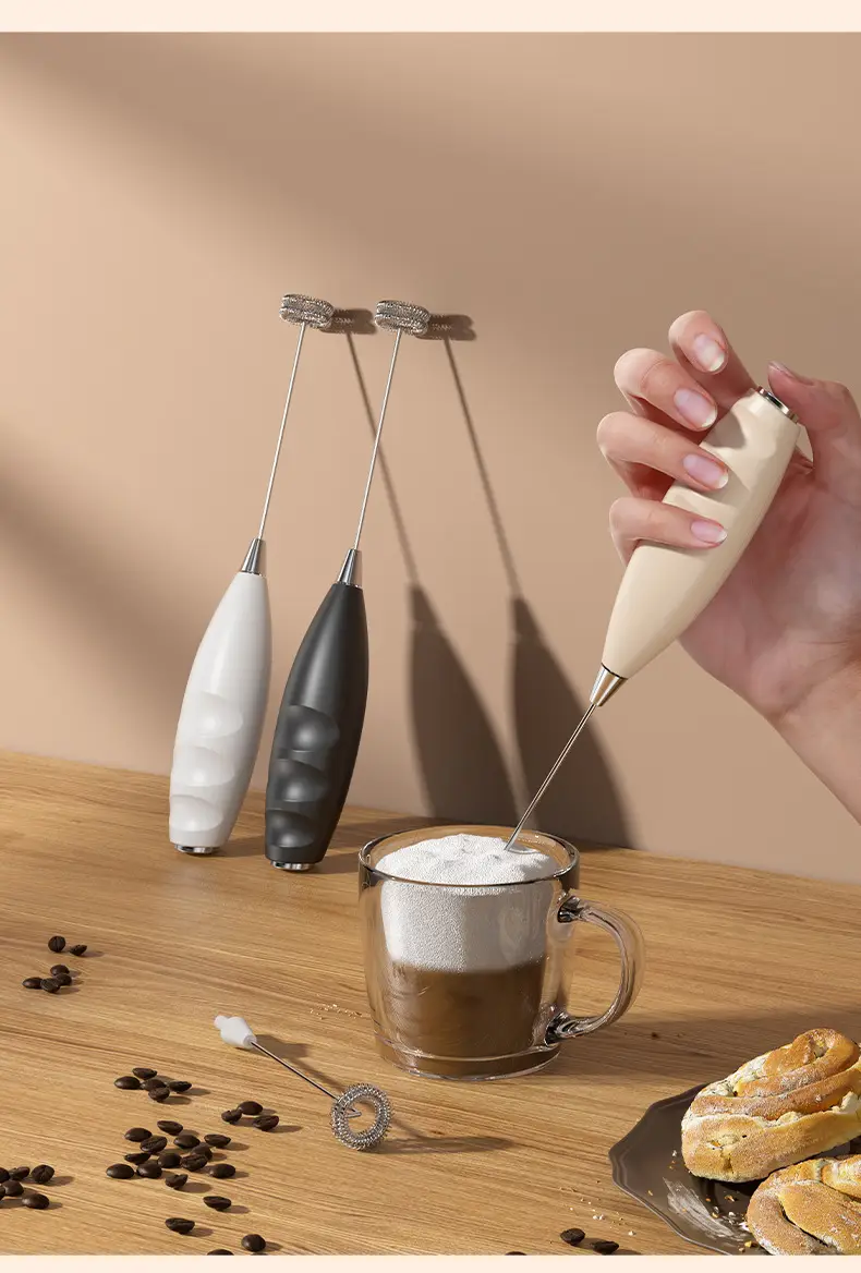 White Electric Milk Frother with Strong Power — feature 26
