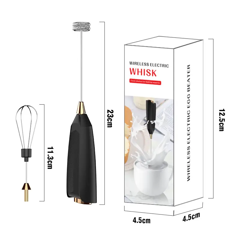 White Electric Milk Frother with Strong Power - Image 12
