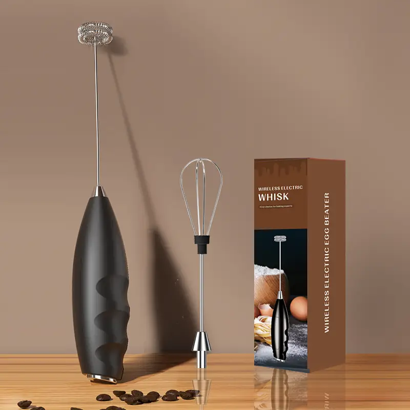 White Electric Milk Frother with Strong Power - Image 4